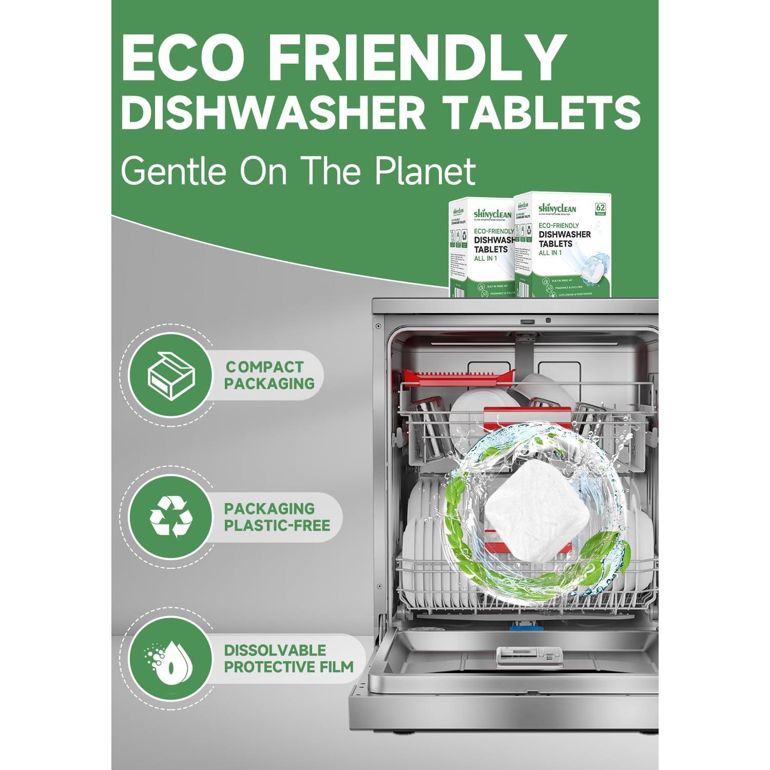 Tabletas de detergente para lavavajillas Shinyclean 62 unidades