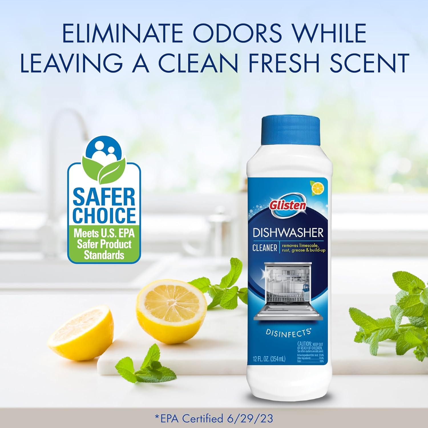 Limpiador de Lavavajillas Glisten 340 ml Pack de 3 - Elimina Cal y Grasa