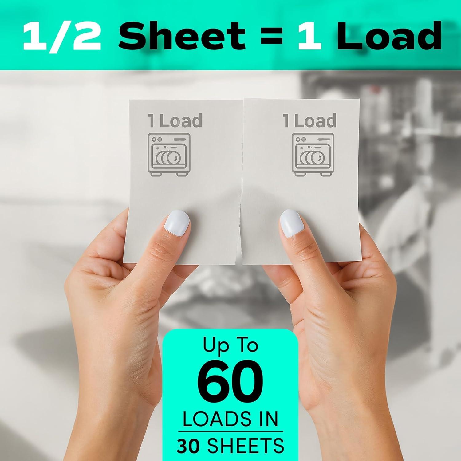 Hojas de Detergente Ecológicas Zero Trace - 60 Cargas Sin Fragancia