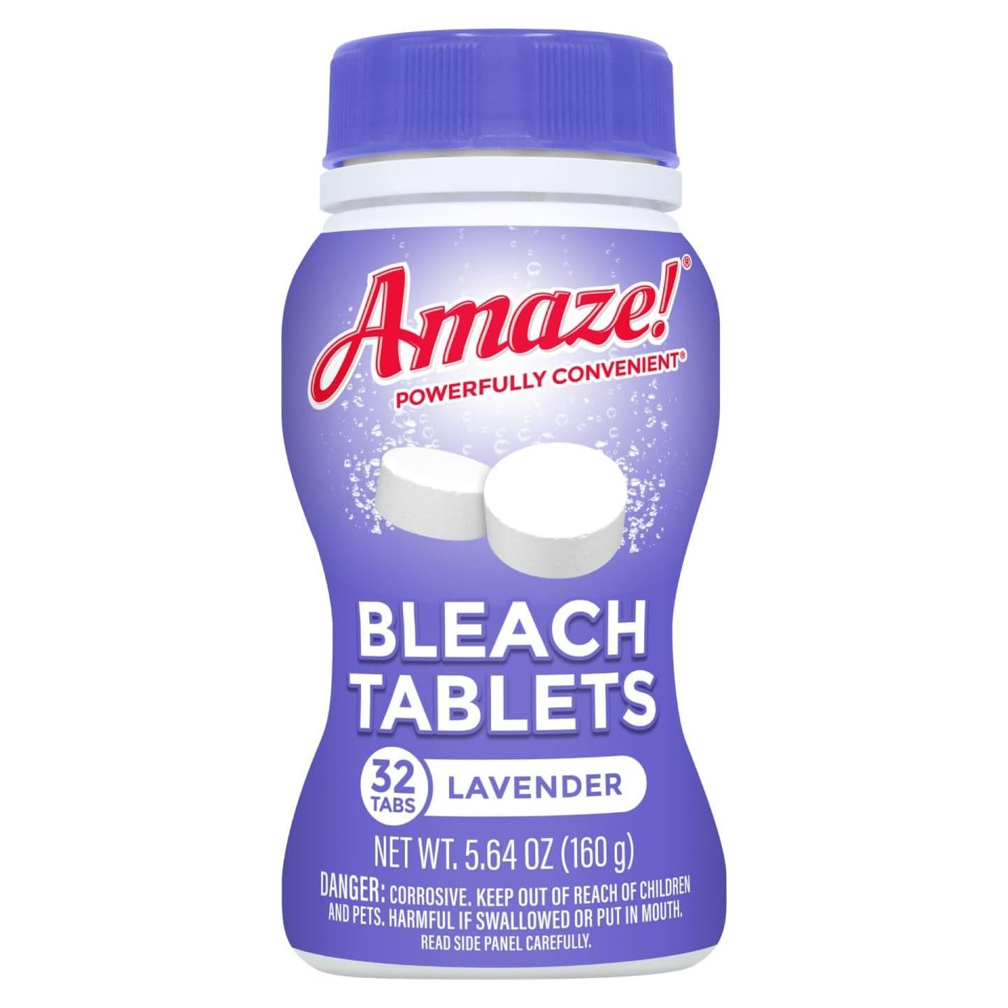 Tabletas de Blanqueador Ultra Concentradas AMAZE 32 Unidades Aroma Lavanda