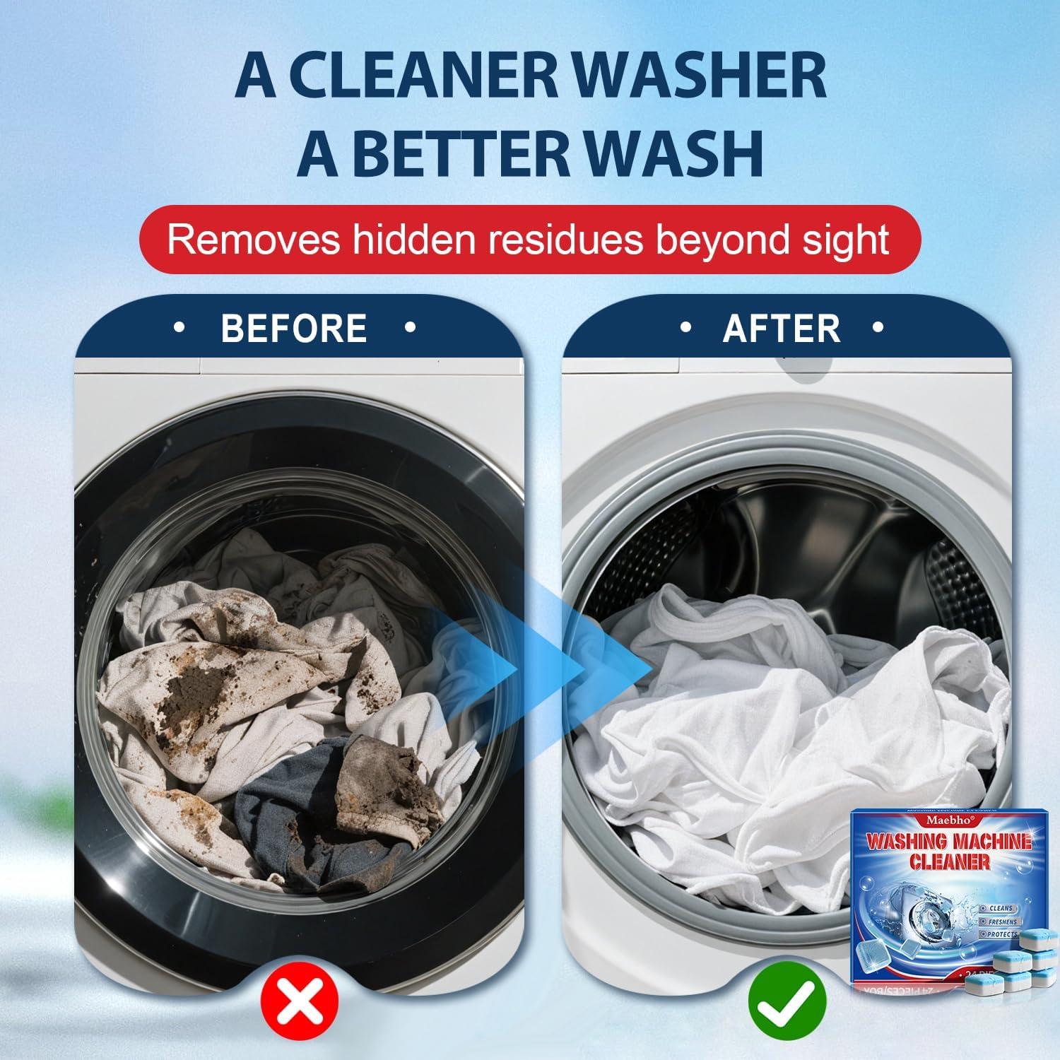 Tabletas Limpiadoras de Lavadoras Maebho 24 Unidades Ecológicas