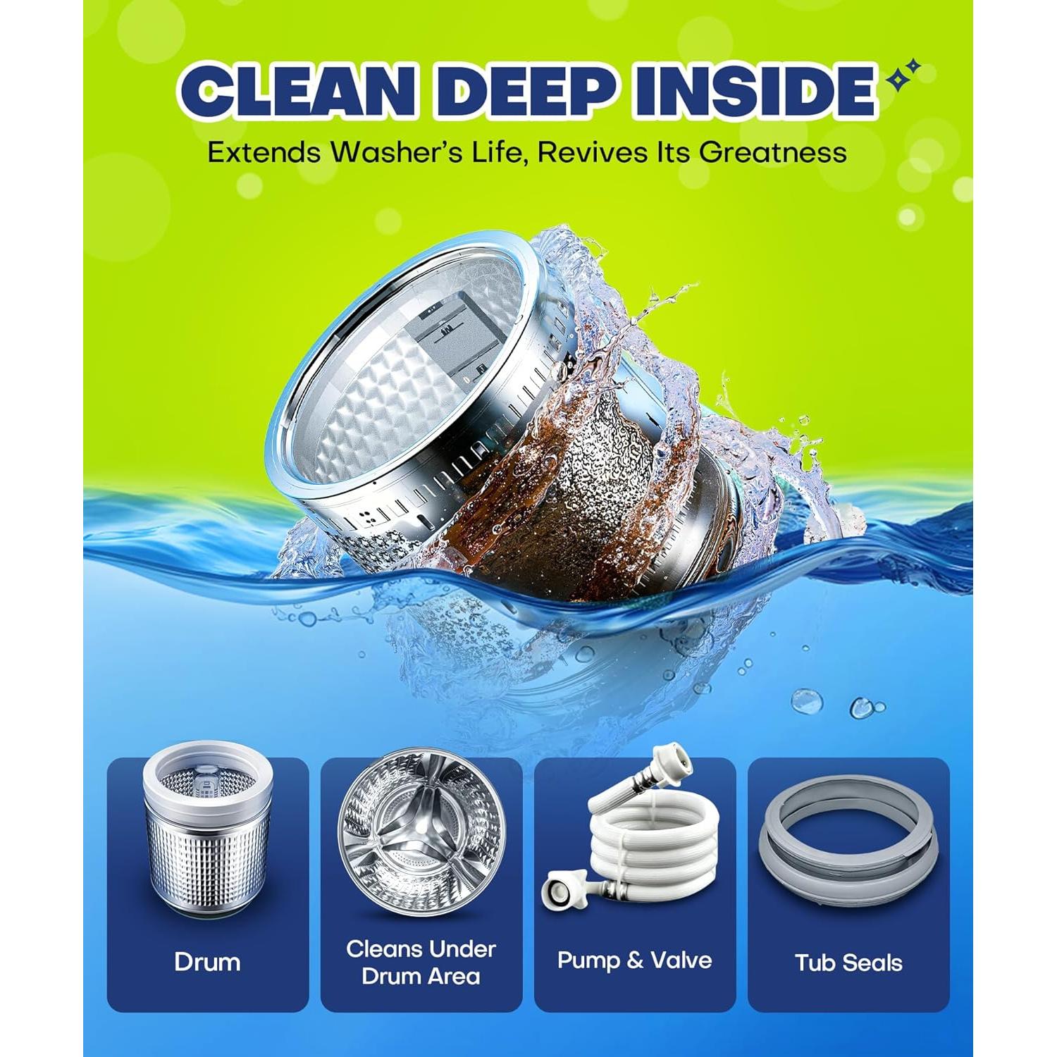 Tabletas Limpiadoras de Lavadora Caspeak 24 Contenidos Ecológicas