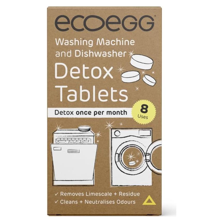 Tabletas Detox Ecoegg para Lavadora y Lavavajillas - 8 Unidades