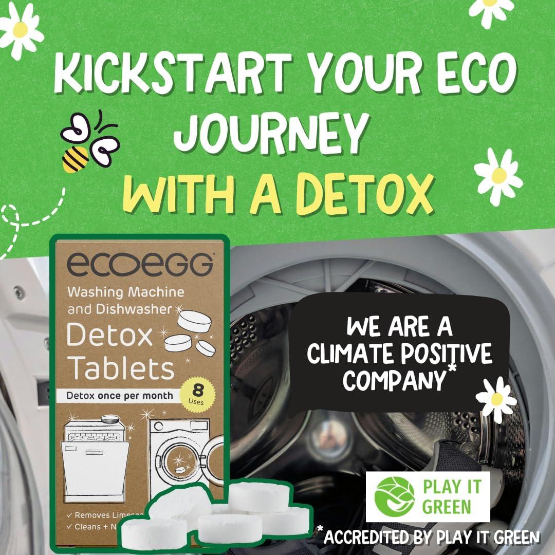 Tabletas Detox Ecoegg para Lavadora y Lavavajillas - 8 Unidades