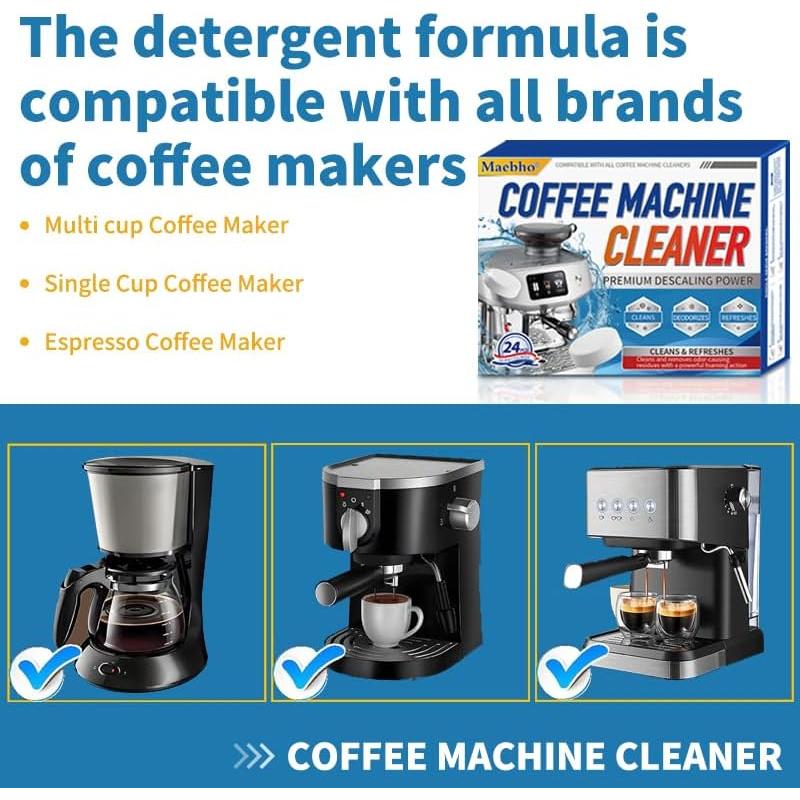 Tabletas Desincrustantes para Cafeteras Maebho - 24 Unidades
