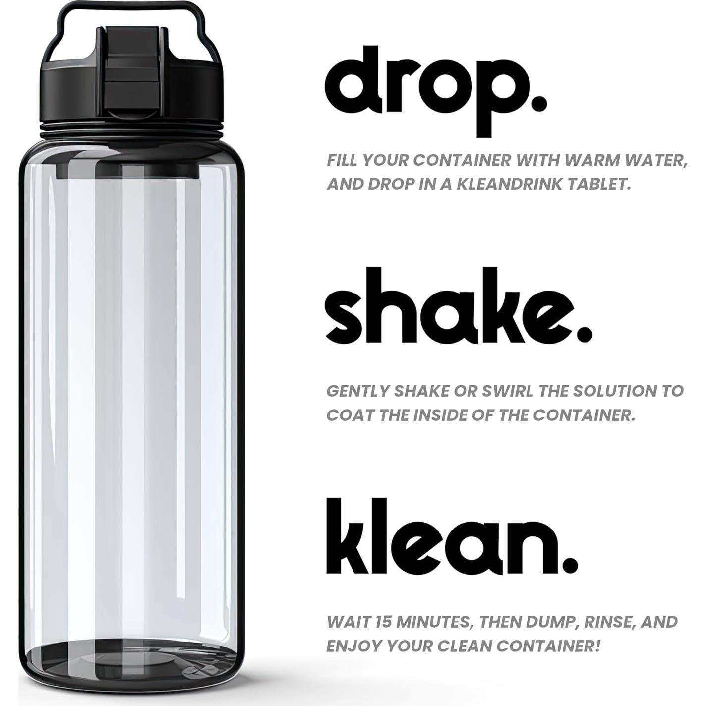 30 Tabletas de Limpieza Ecológicas KLEANDRINK - Sin Fregar