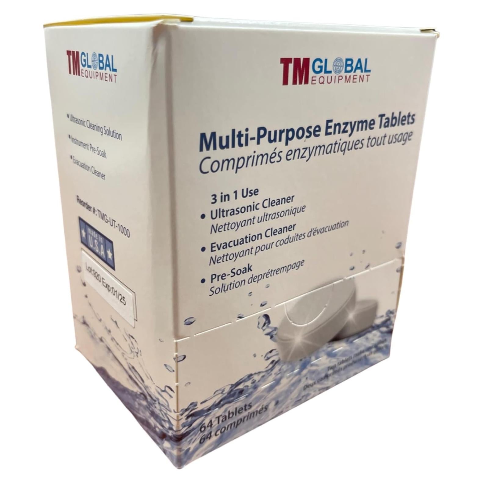 64 Tabletas Enzimáticas Limpiador Ultrasónico Biodegradable