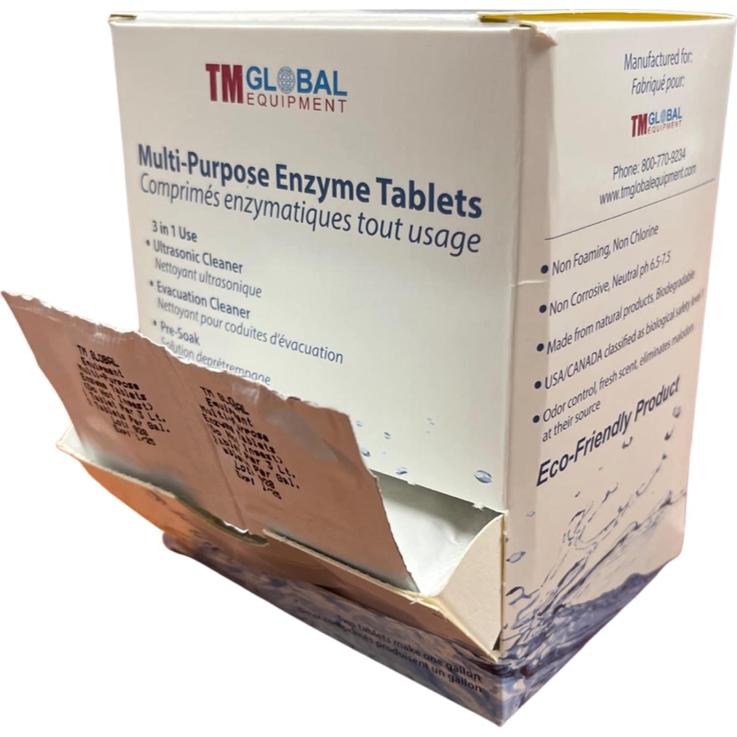 64 Tabletas Enzimáticas Limpiador Ultrasónico Biodegradable