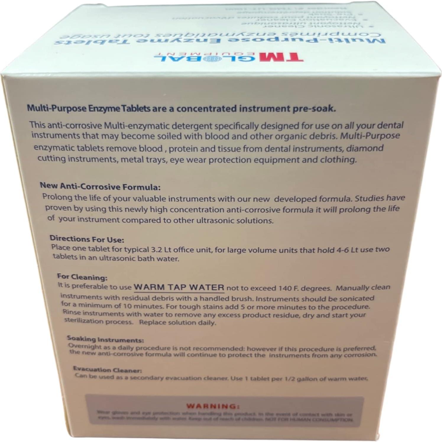 64 Tabletas Enzimáticas Limpiador Ultrasónico Biodegradable