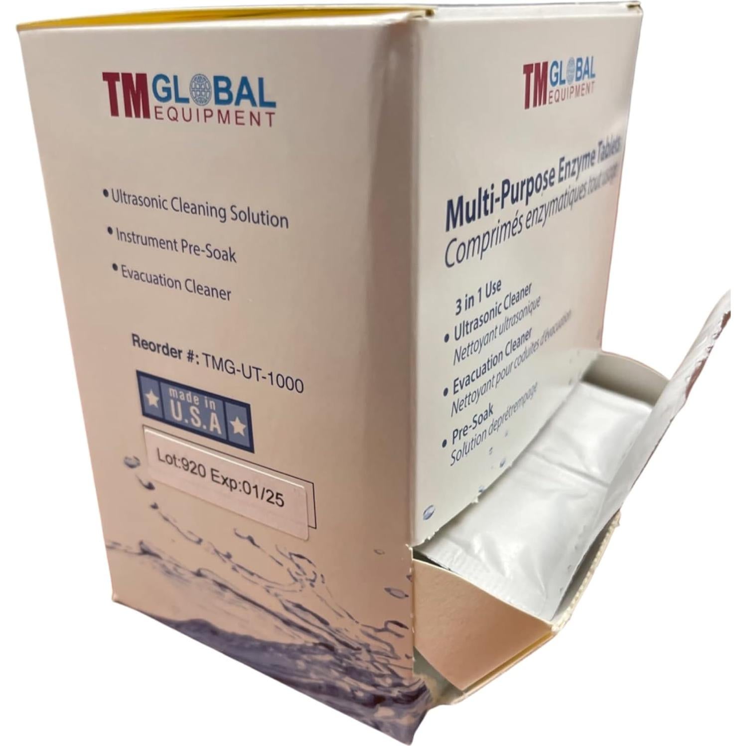 64 Tabletas Enzimáticas Limpiador Ultrasónico Biodegradable