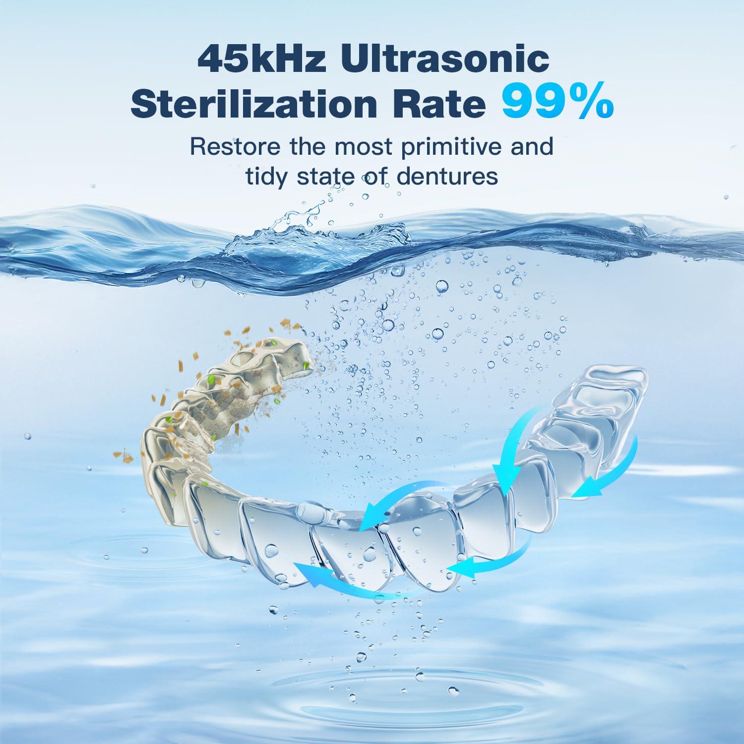 Máquina Limpiadora Ultrasónica 200ml 45kHz Blanco - Retenedores