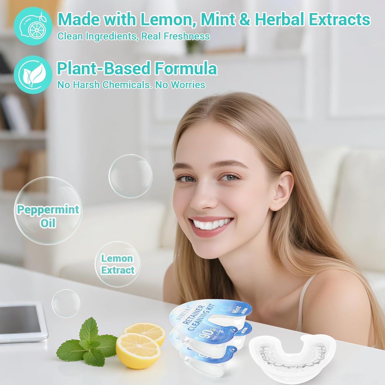 Limpiador de Retenedores YATAOQINGJIE 10 Pcs Menta 348g