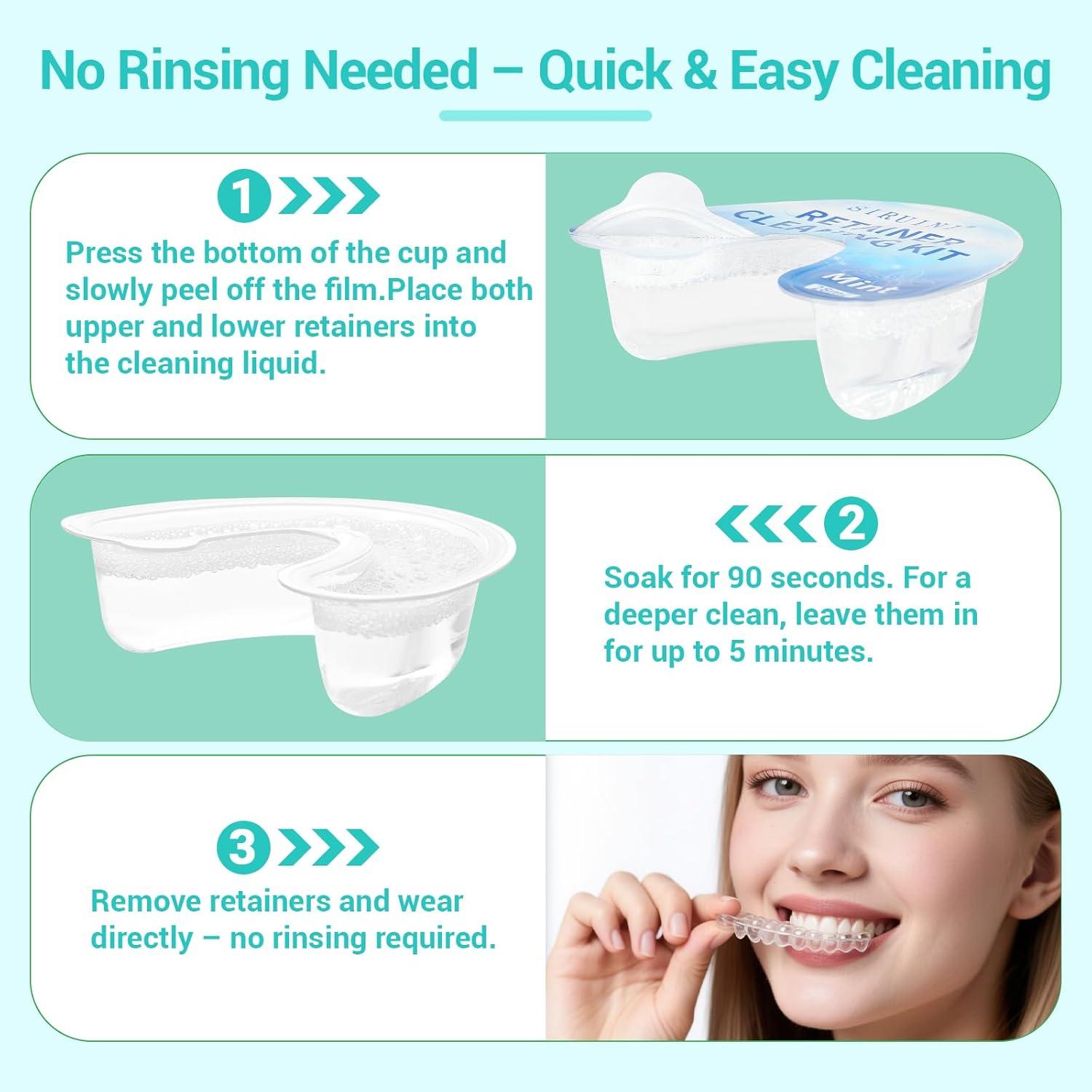 Limpiador de Retenedores YATAOQINGJIE 10 Pcs Menta 348g