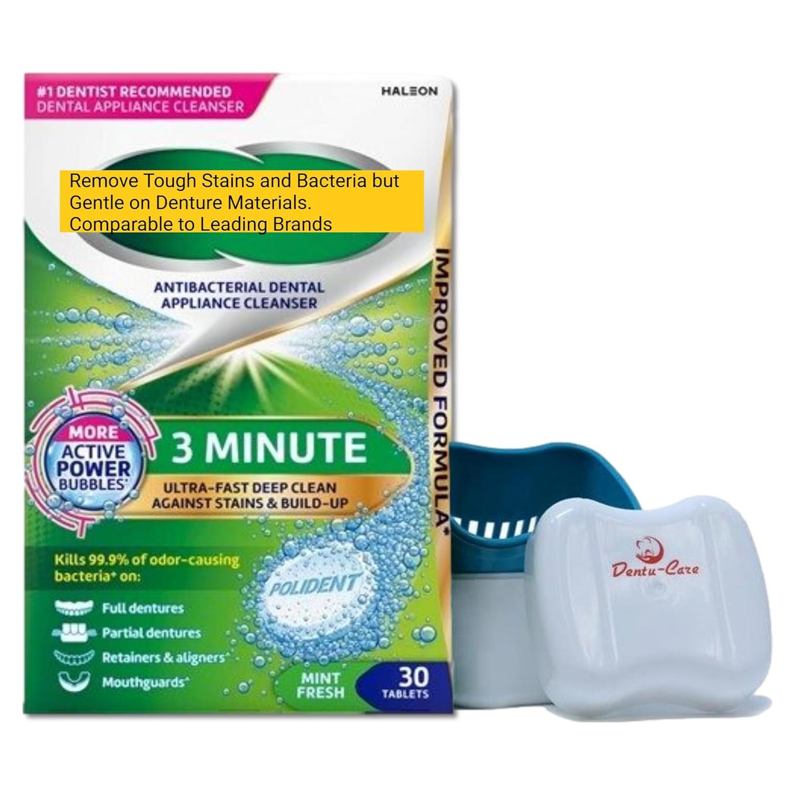 Limpiador de Dentaduras Dentu-Care 30 Tabletas Triple Menta
