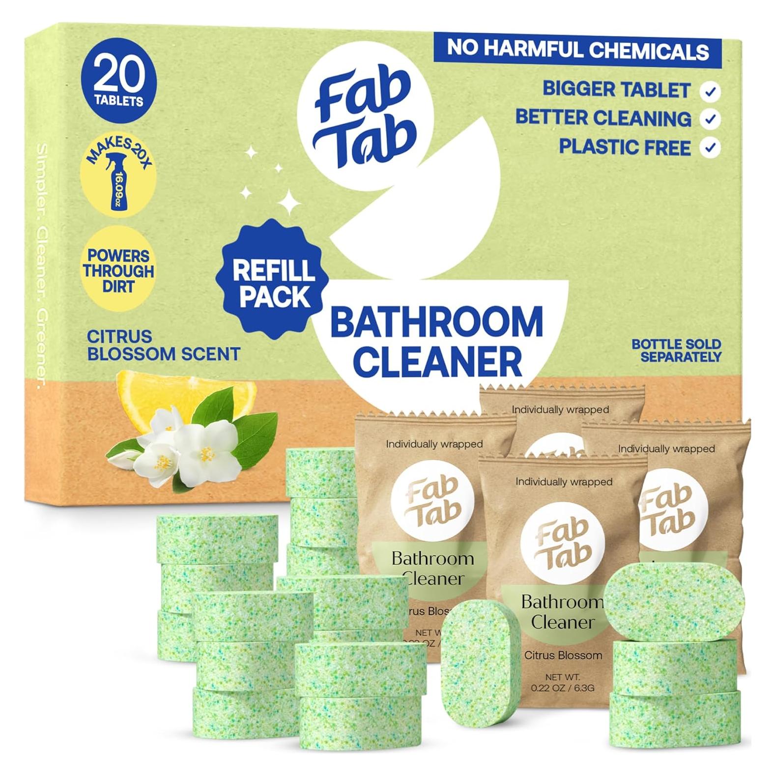 Tabletas de Limpieza para Baño Fab Tab - 20 Tabletas Eco-Conscientes