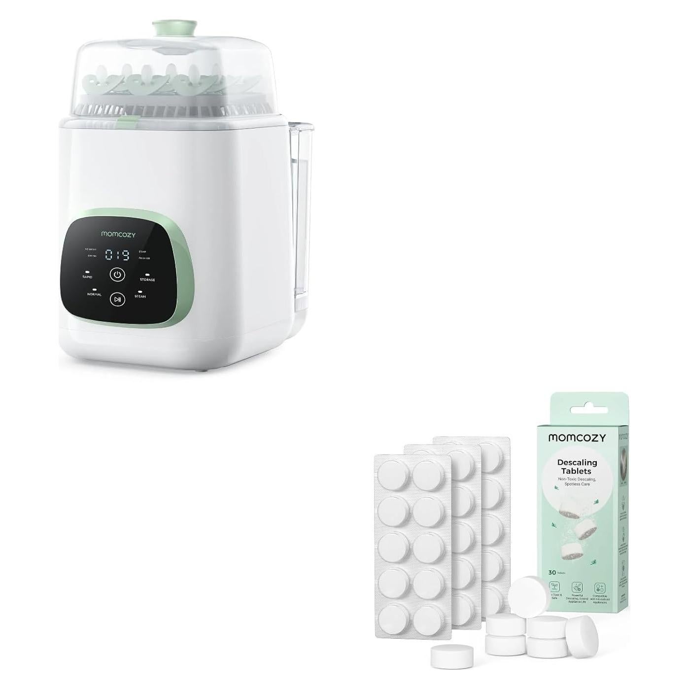 Lavadora de Botellas Momcozy con Tabletas Desincrustantes