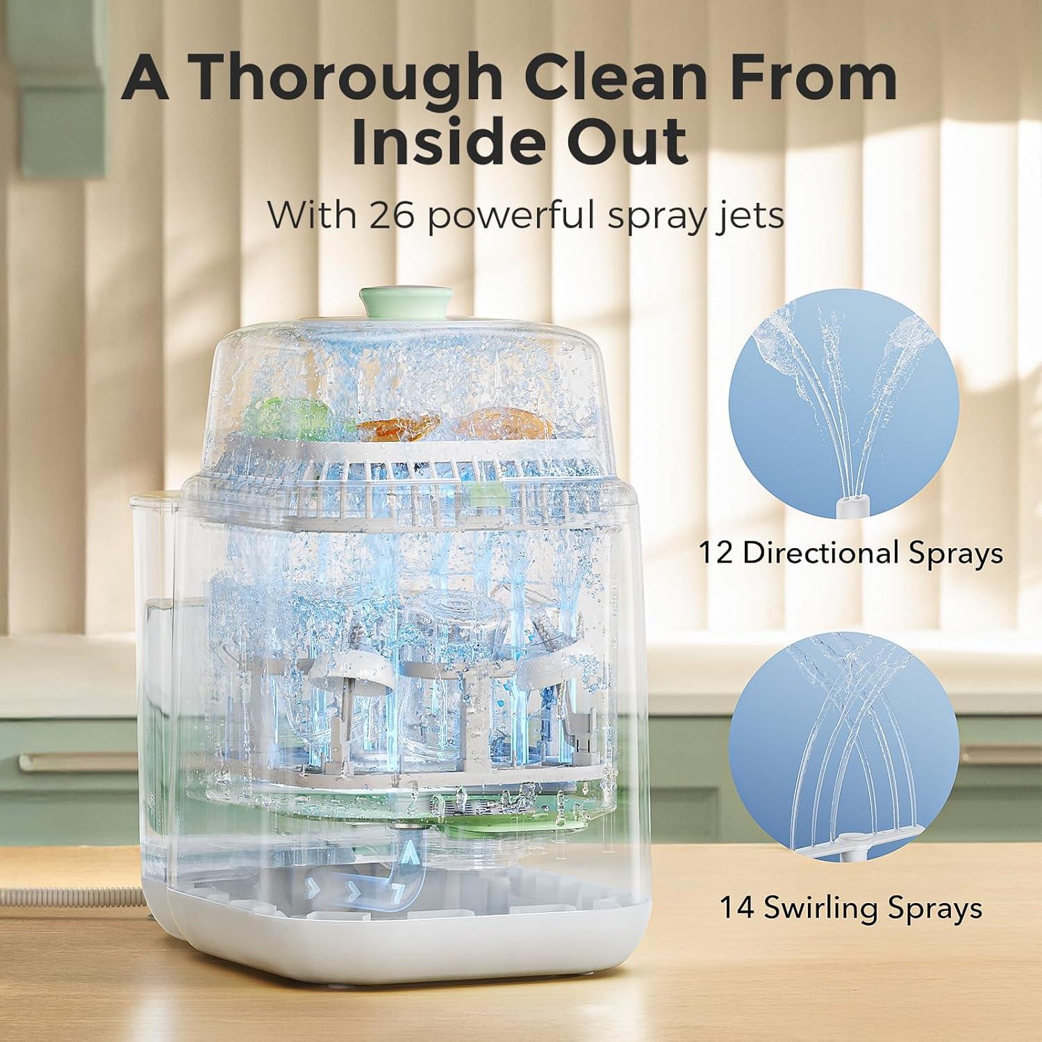 Lavadora de Botellas Momcozy con Tabletas Desincrustantes