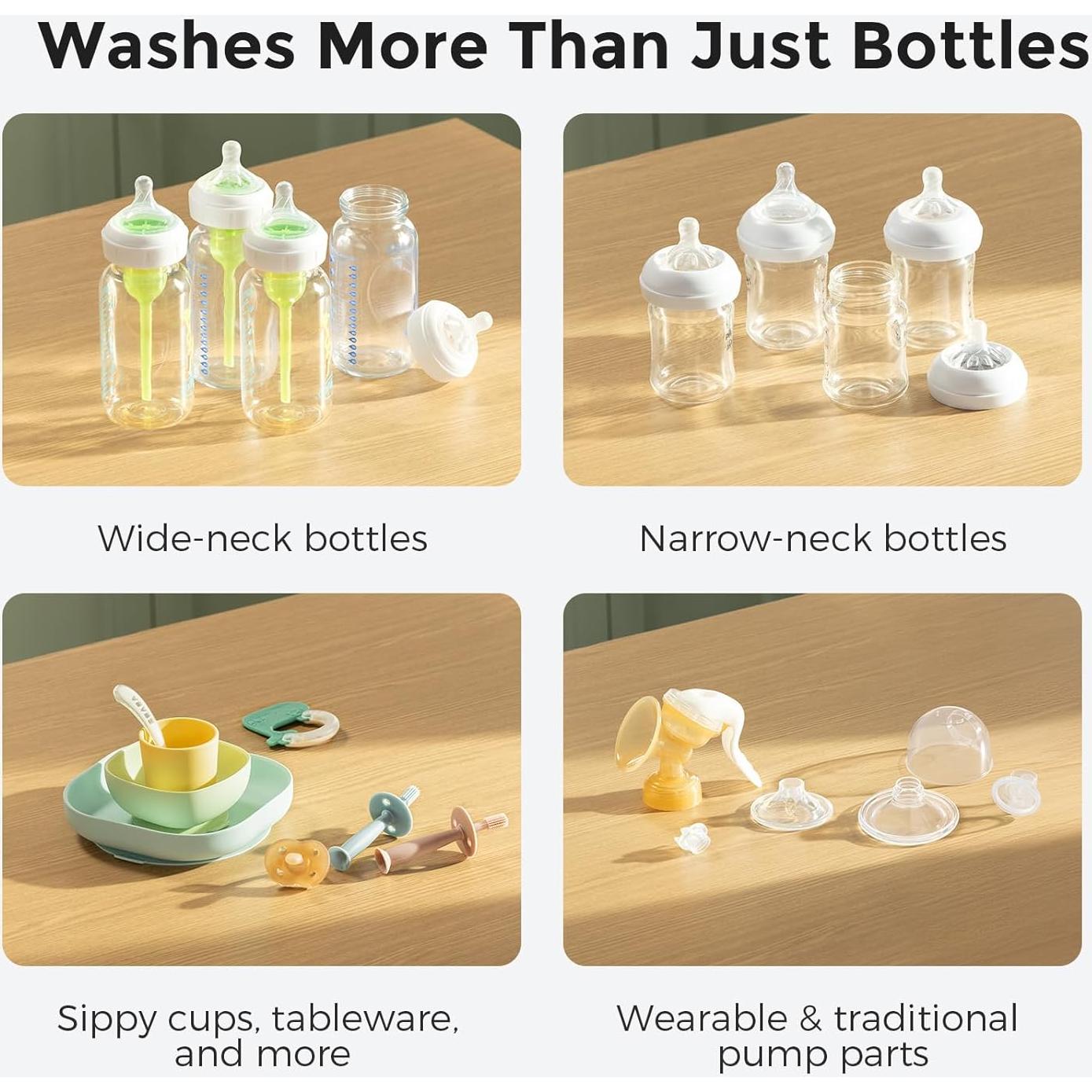 Lavadora de Botellas Momcozy con Tabletas Desincrustantes