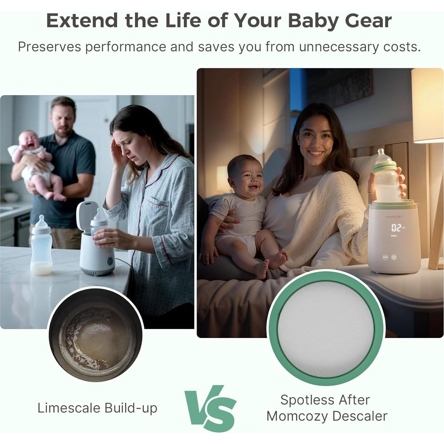 Lavadora de Botellas Momcozy con Tabletas Desincrustantes