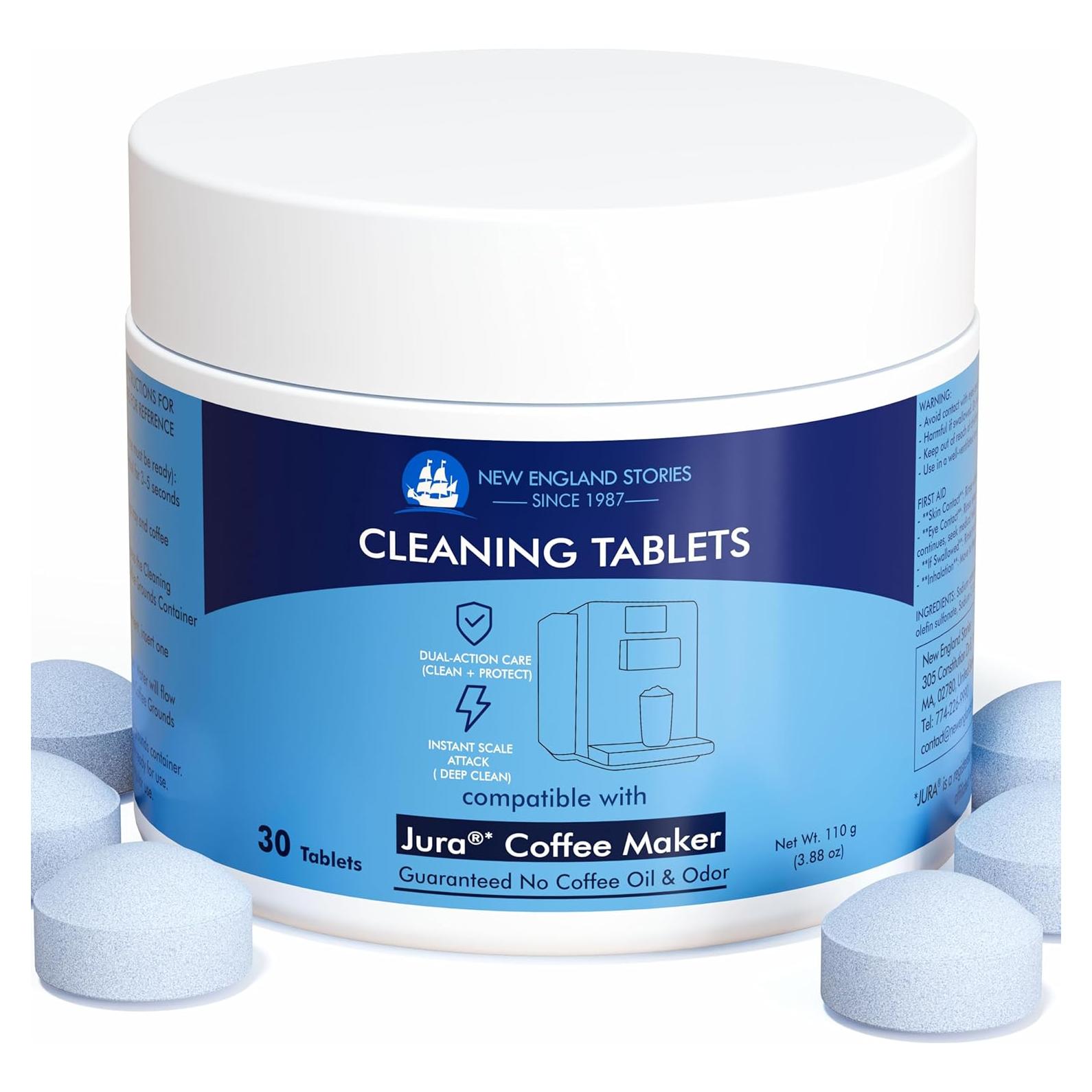 Tabletas de limpieza New England Stories para máquinas Jura - 30 unidades