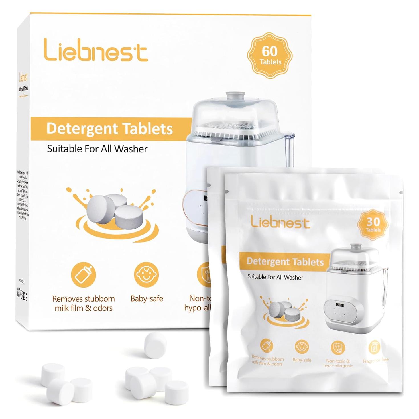 60 Tabletas Limpiadoras para Biberones Momcozy y Más