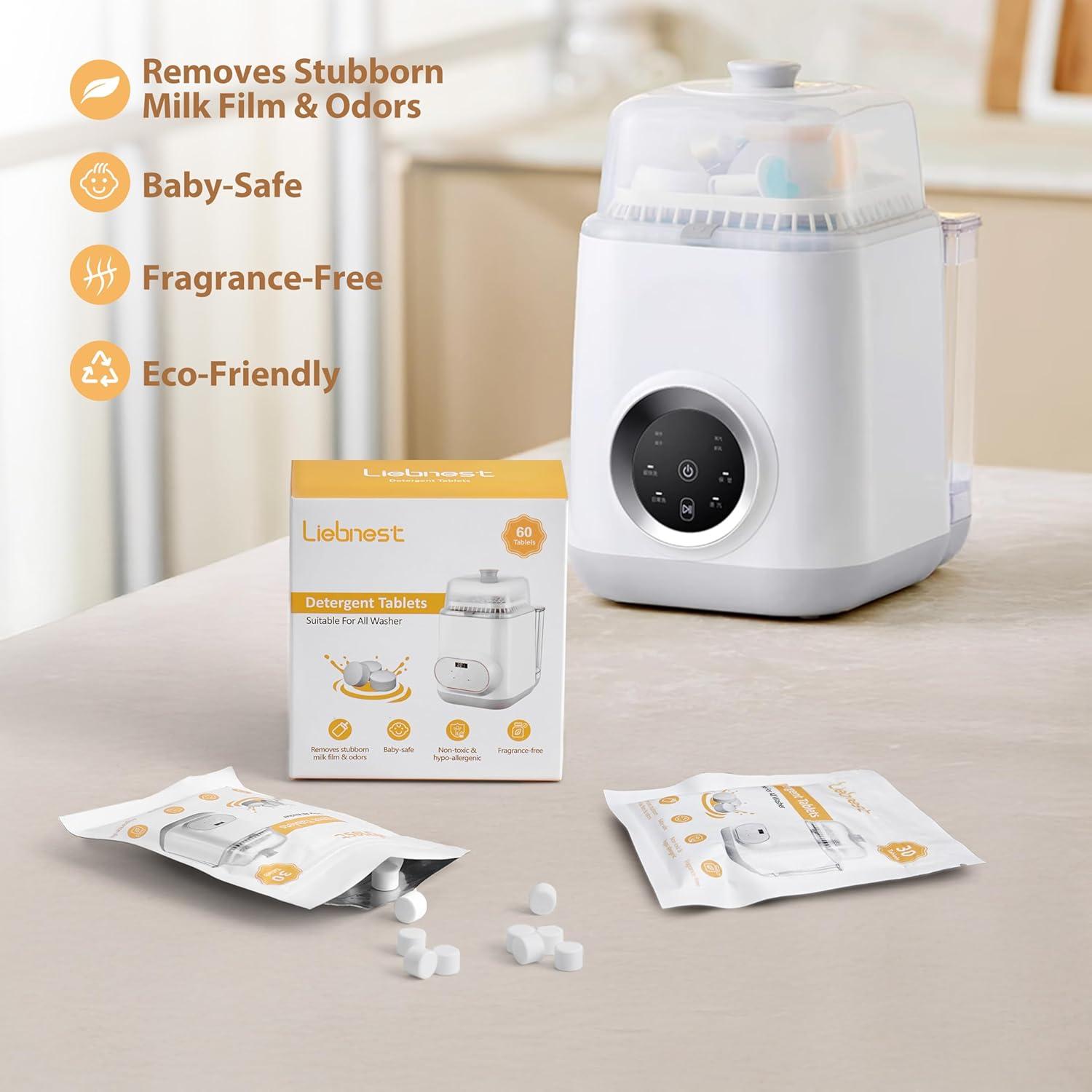 60 Tabletas Limpiadoras para Biberones Momcozy y Más