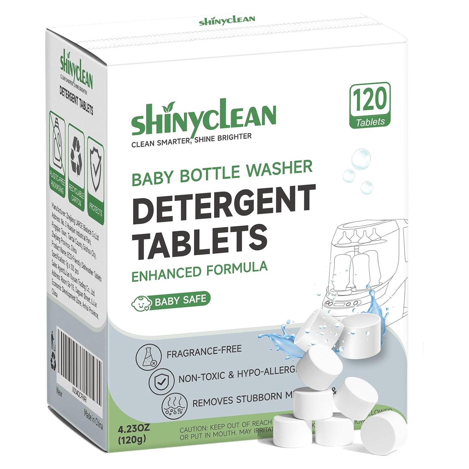 Tabletas detergente Shinyclean para botellas 120 unidades