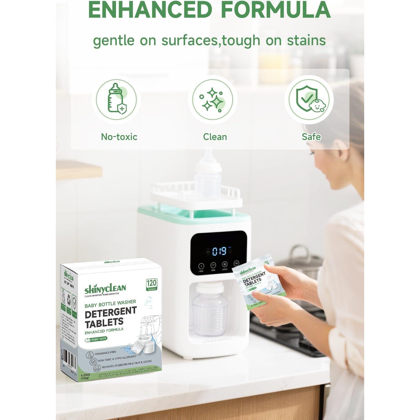 Tabletas detergente Shinyclean para botellas 120 unidades