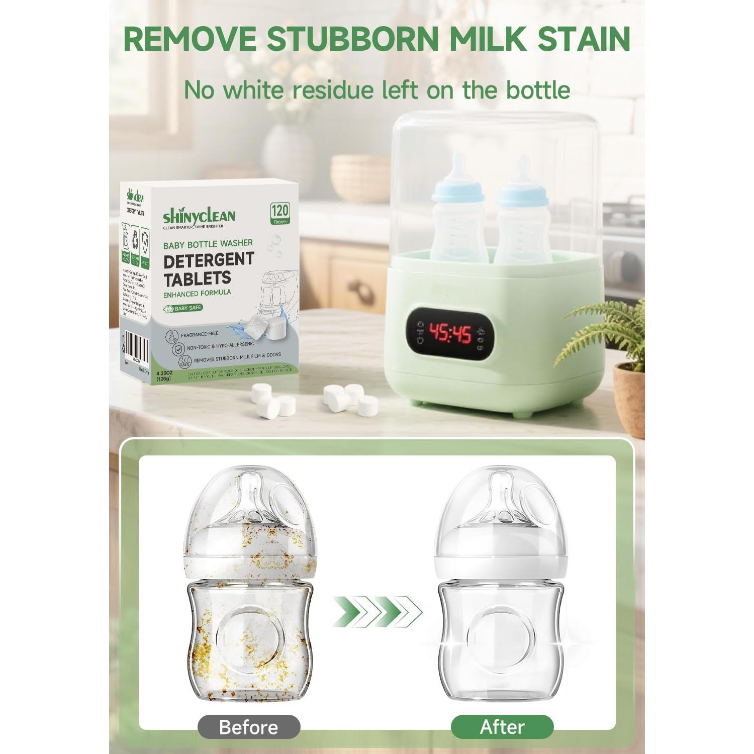 Tabletas detergente Shinyclean para botellas 120 unidades