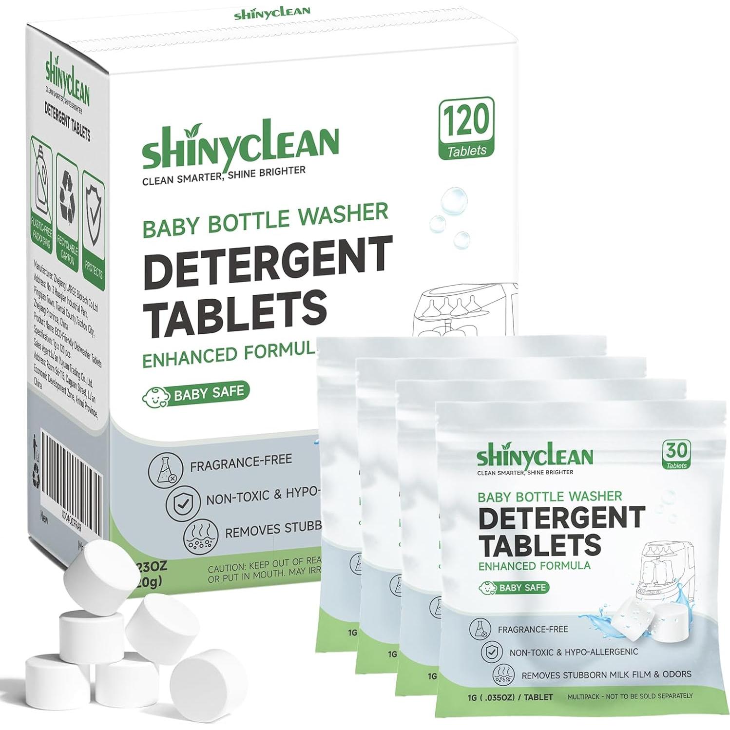 Tabletas detergente Shinyclean para botellas 120 unidades