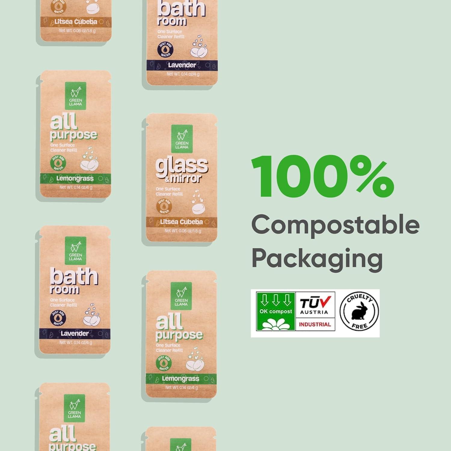 Tabletas de Recarga Ecológicas Green Llama - 3 Piezas Aroma Hierba Limón