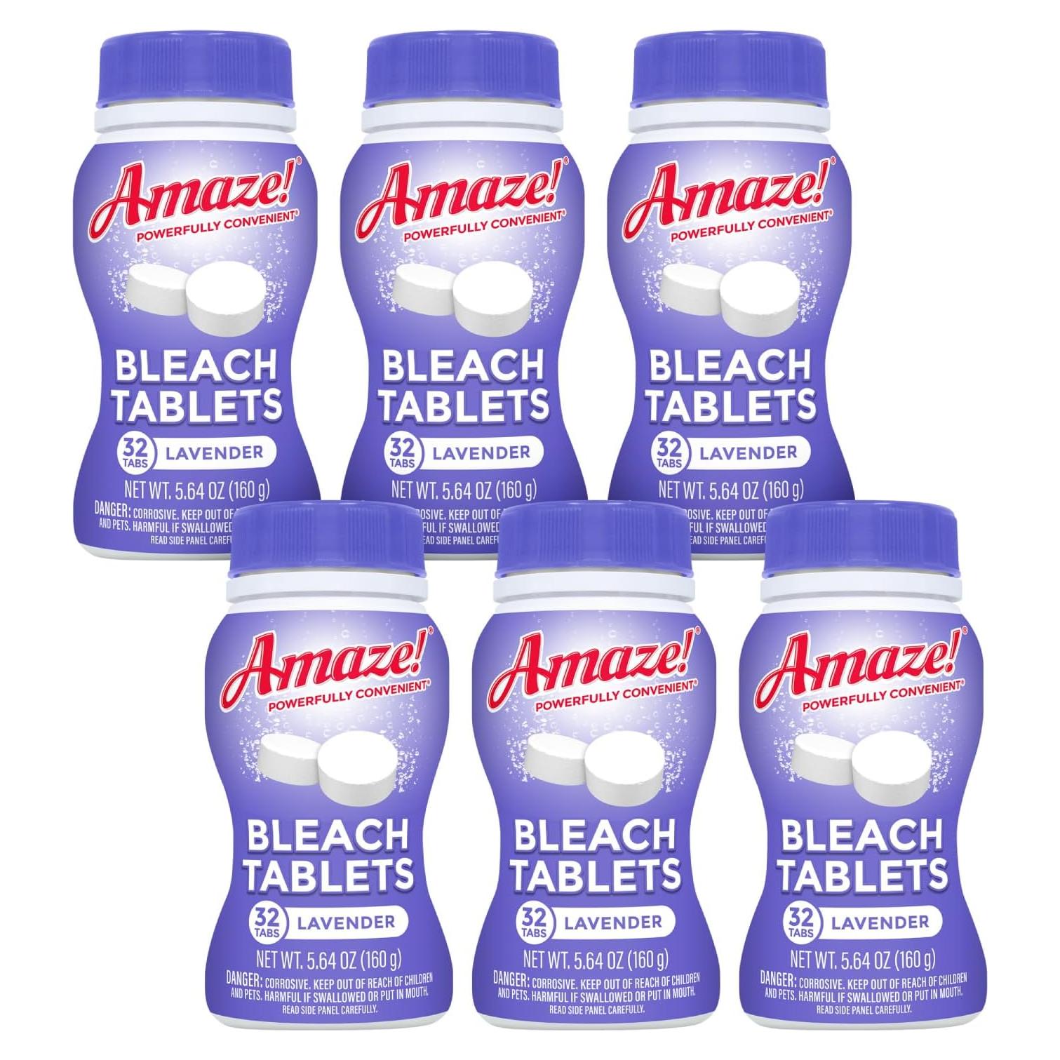 Tabletas de Blanqueador Ultra Concentradas AMAZE - 6 Botellas - Aroma Lavanda