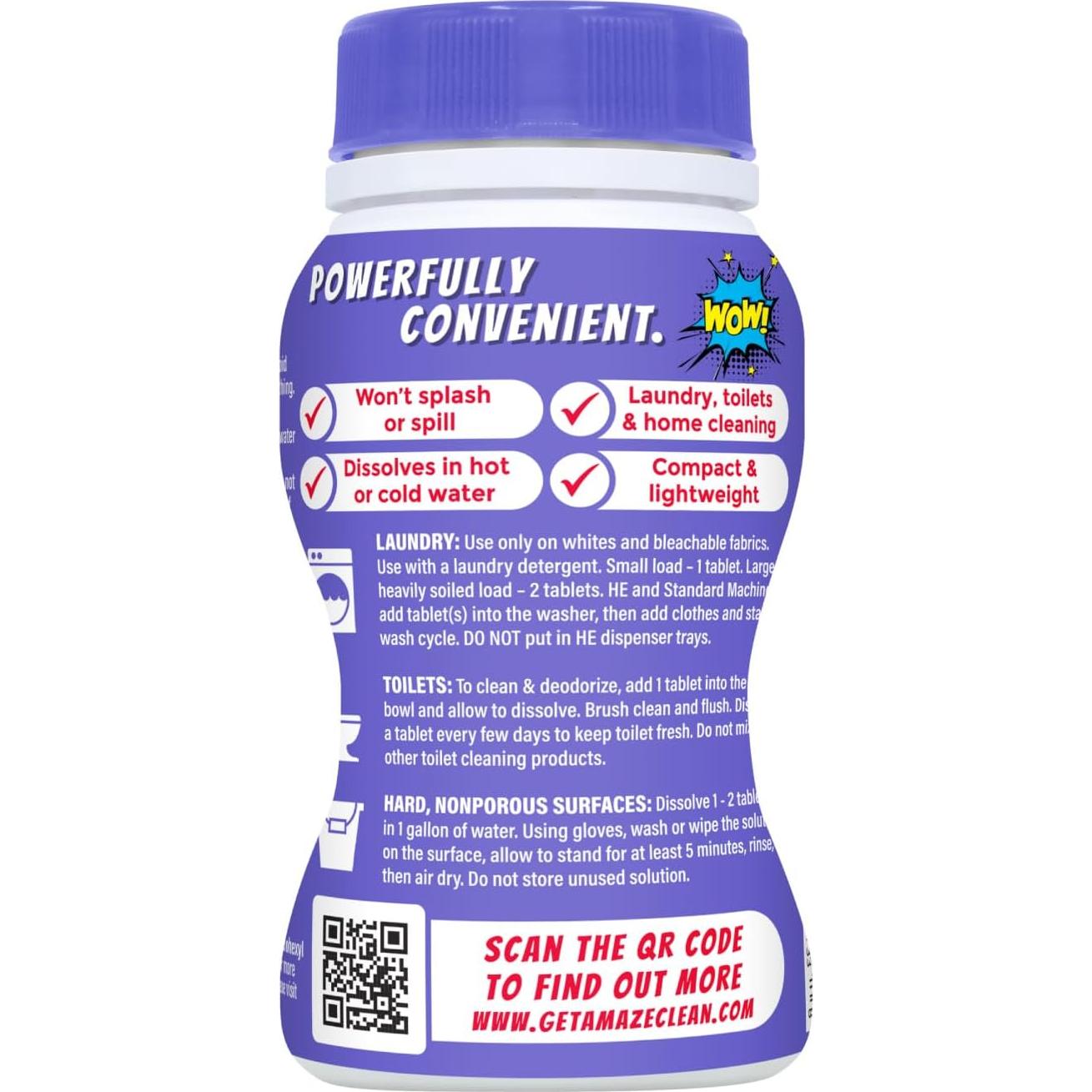 Tabletas de Blanqueador Ultra Concentradas AMAZE - 6 Botellas - Aroma Lavanda