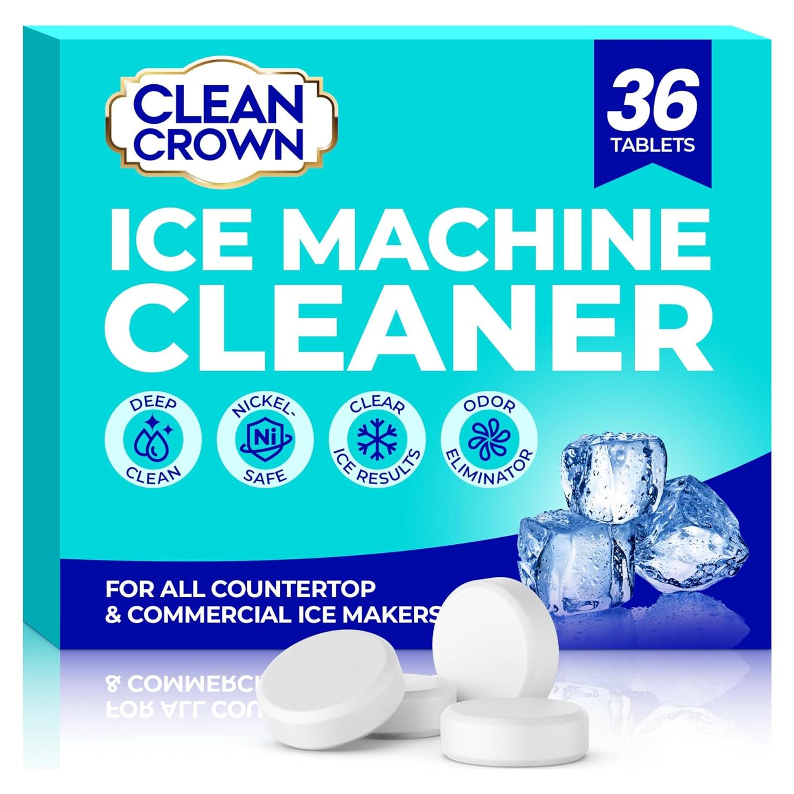 Limpiador de Máquina de Hielo CleanCrown - 36 Tabletas Desincrustantes