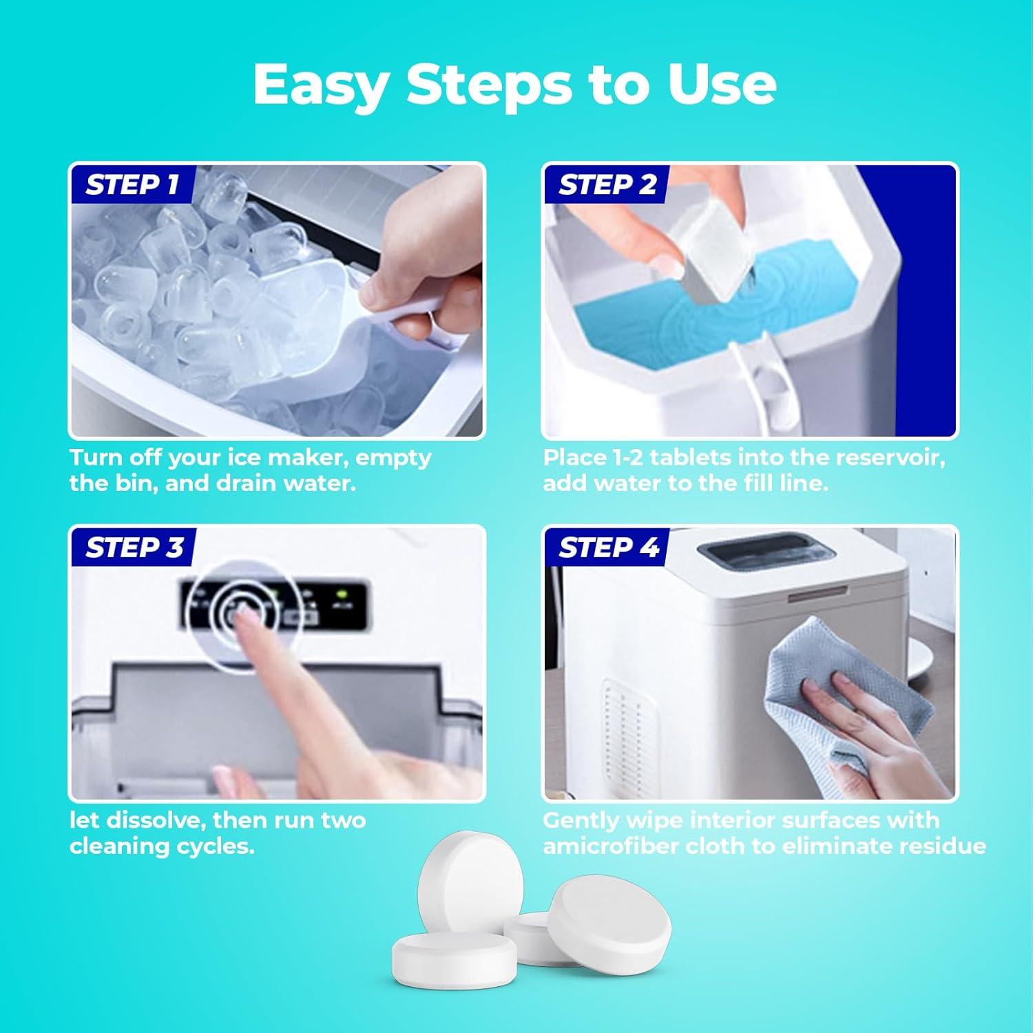 Limpiador de Máquina de Hielo CleanCrown - 36 Tabletas Desincrustantes