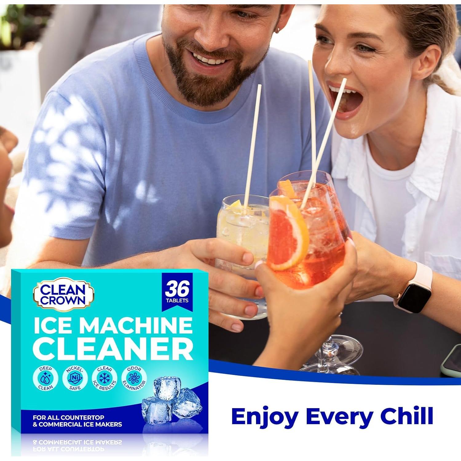 Limpiador de Máquina de Hielo CleanCrown - 36 Tabletas Desincrustantes
