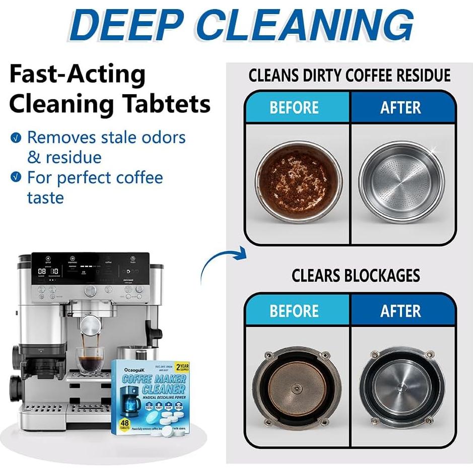 48 Tabletas Limpiador Desincrustante para Cafeteras CoffeeMC