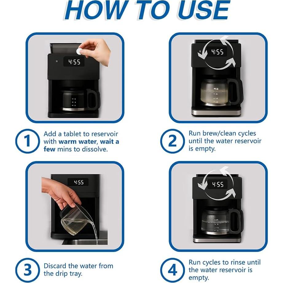 48 Tabletas Limpiador Desincrustante para Cafeteras CoffeeMC