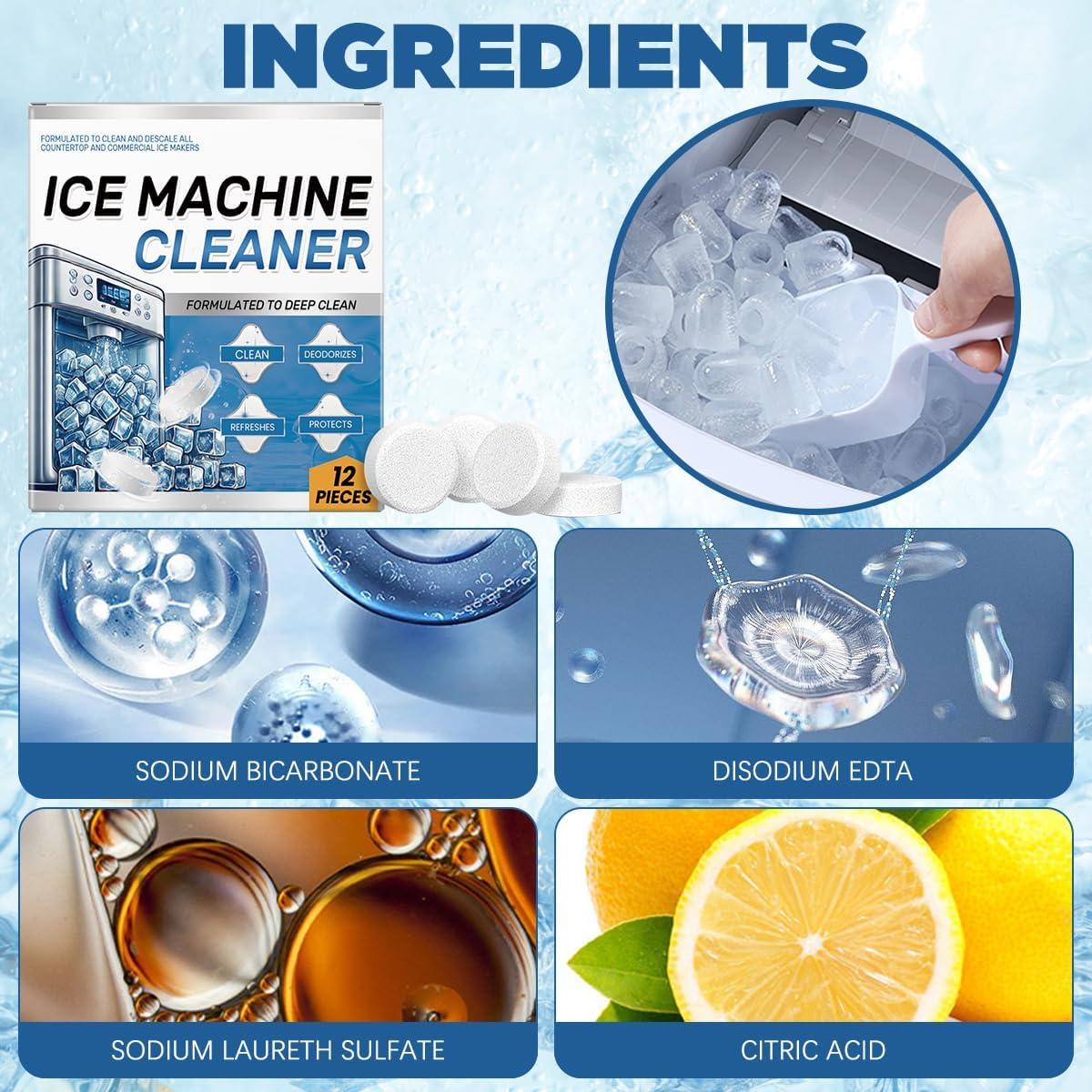 Limpiador de Máquina de Hielo FAIRLONG - 24 Tabletas Desincrustantes