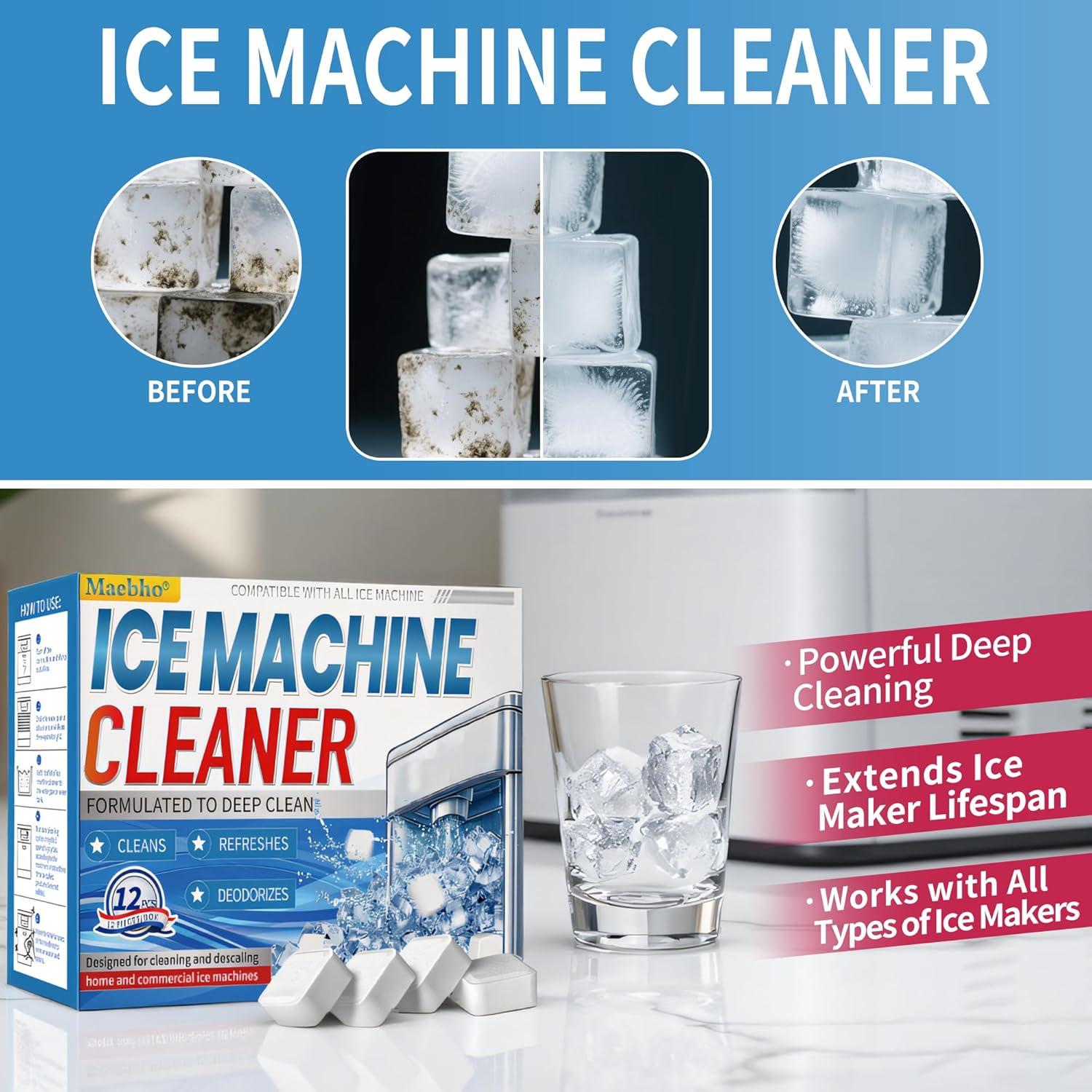 Limpiador Desincrustante para Máquina de Hielo Maebho - 12 Tabletas