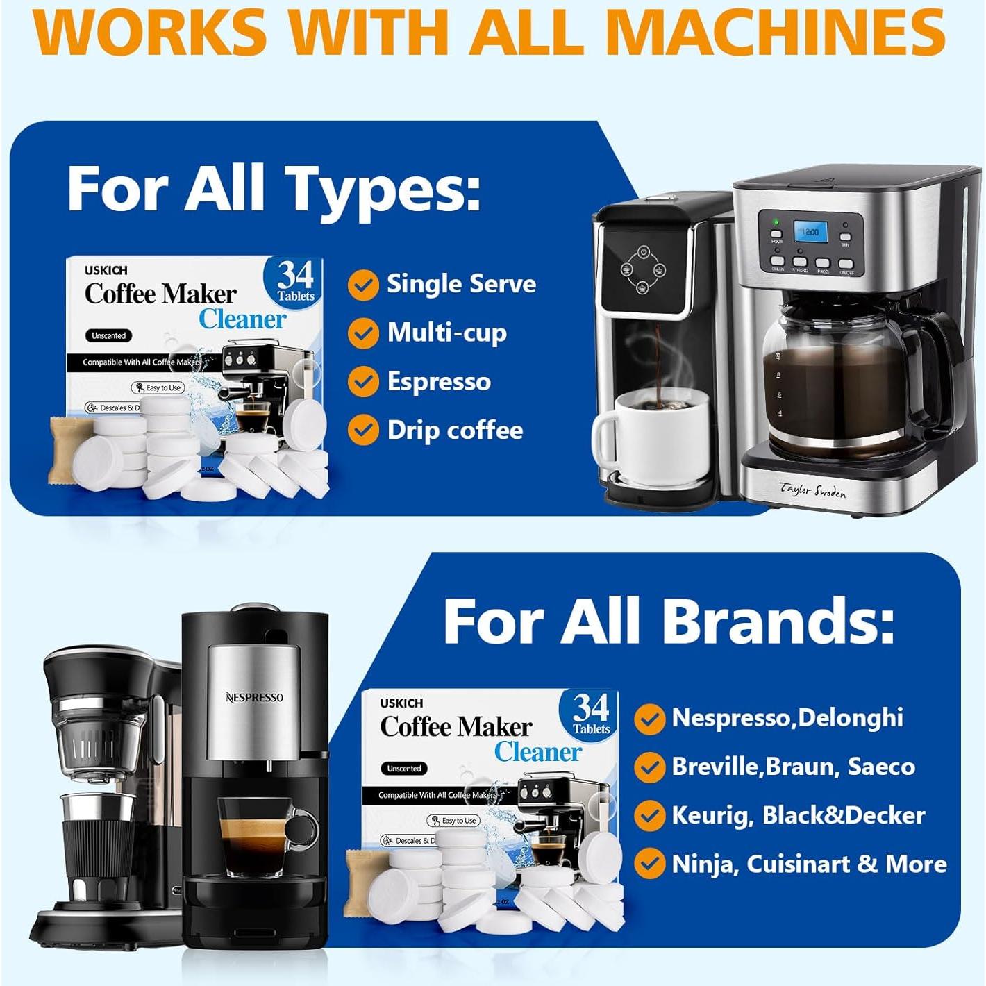 Tabletas Desincrustantes USKICH para Cafeteras - 34 Unidades