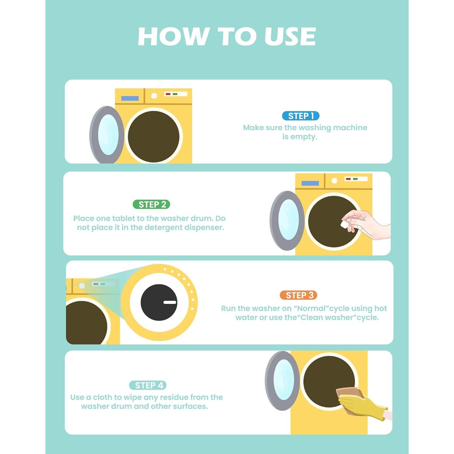 Tabletas Limpiadoras de Lavadora Mamouris 24 Unidades 11G