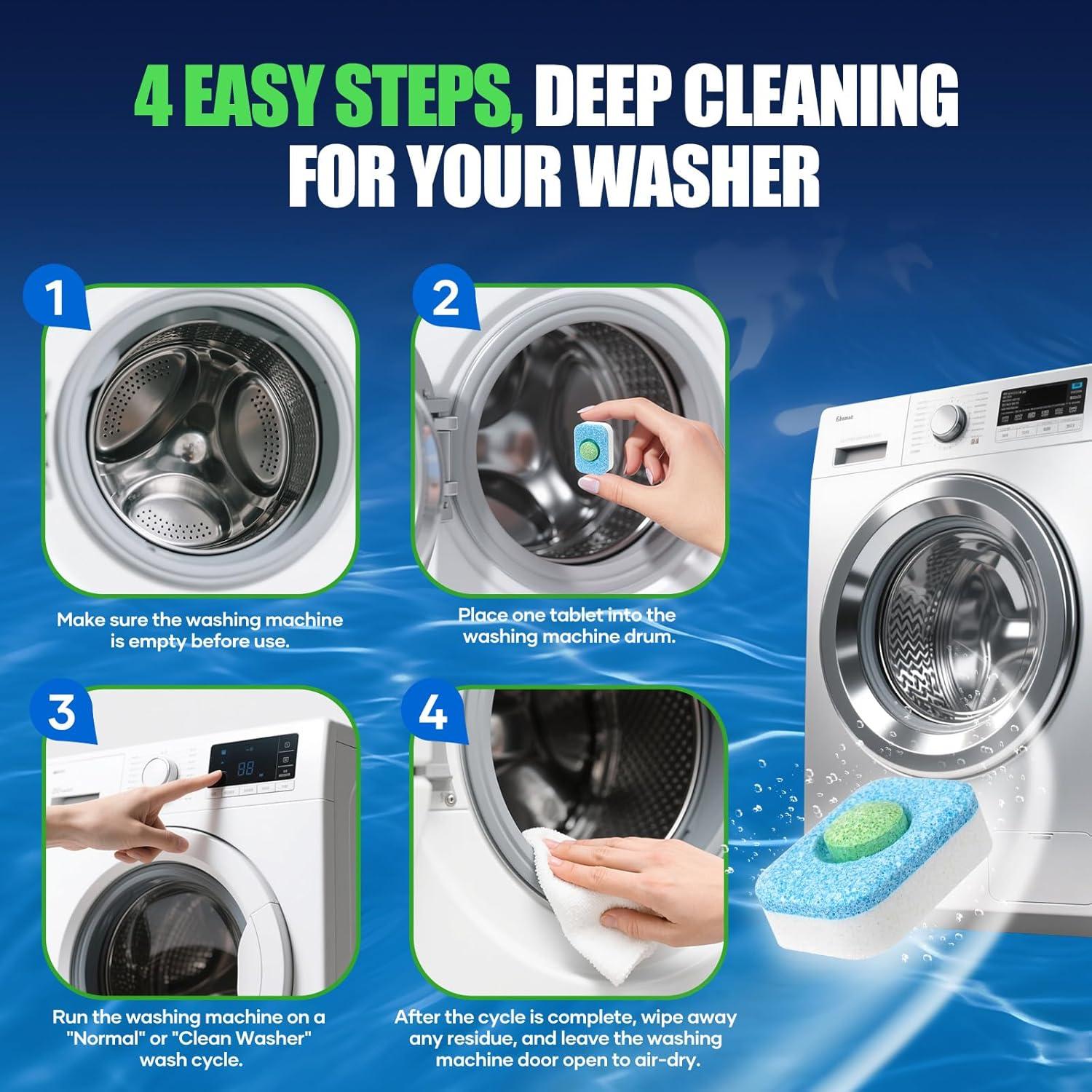 Tabletas Limpiadoras para Lavadoras - 32 Tabletas Ecológicas
