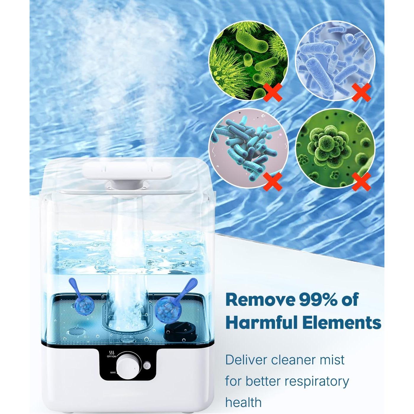 Bolas de Limpieza para Humidificador Pawfly - 12 Pcs Desmineralización