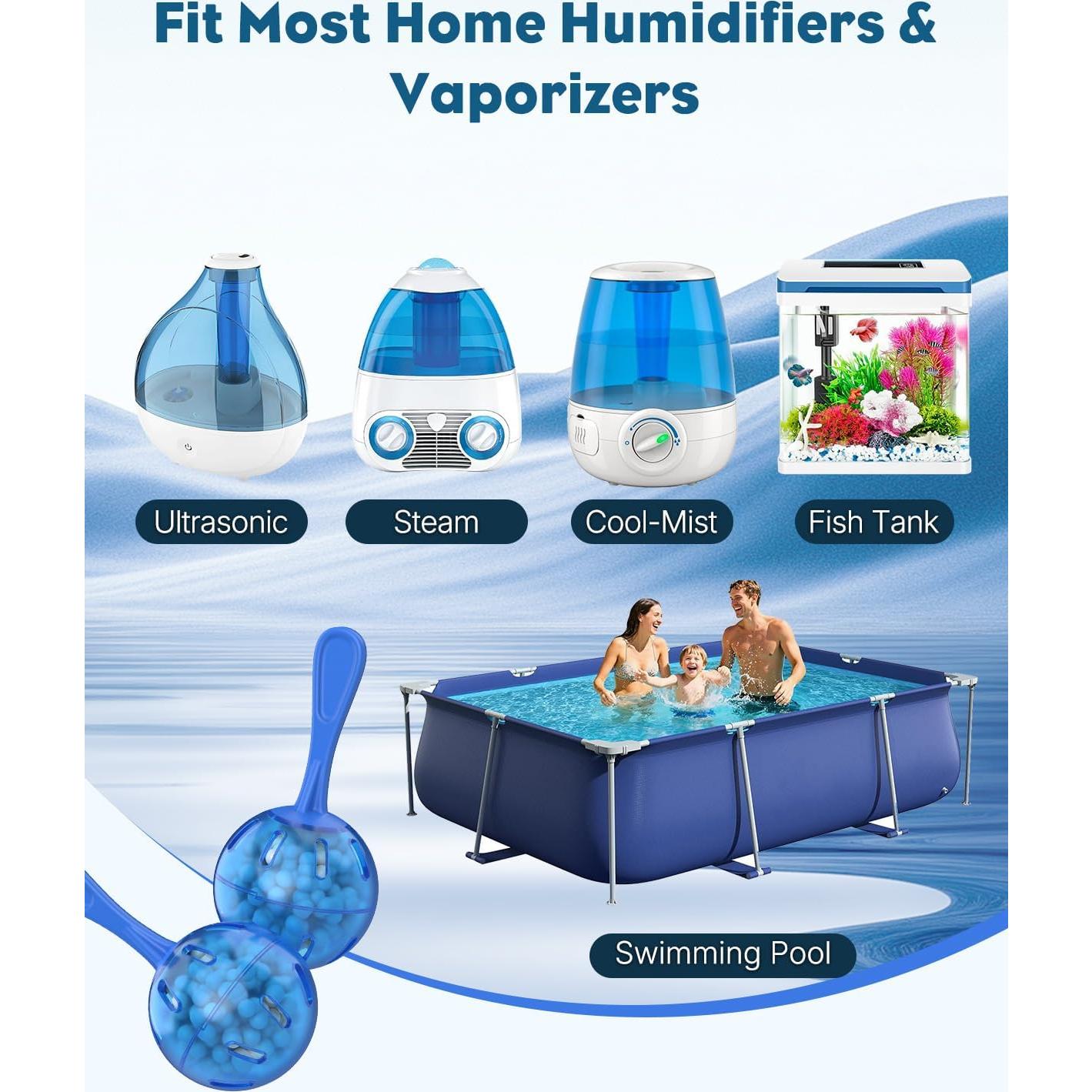Bolas de Limpieza para Humidificador Pawfly - 12 Pcs Desmineralización