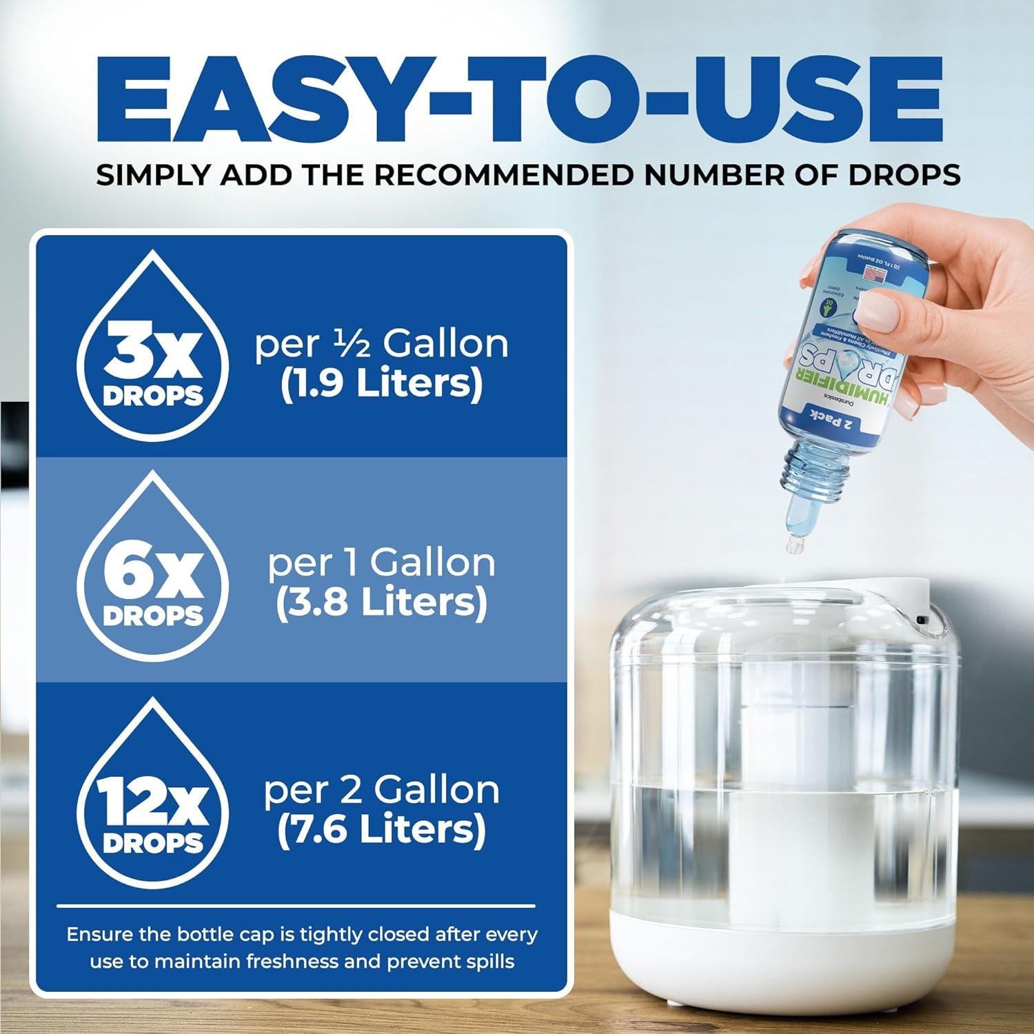 Gotas para Humidificador Durabasics - Limpieza y Desodorización