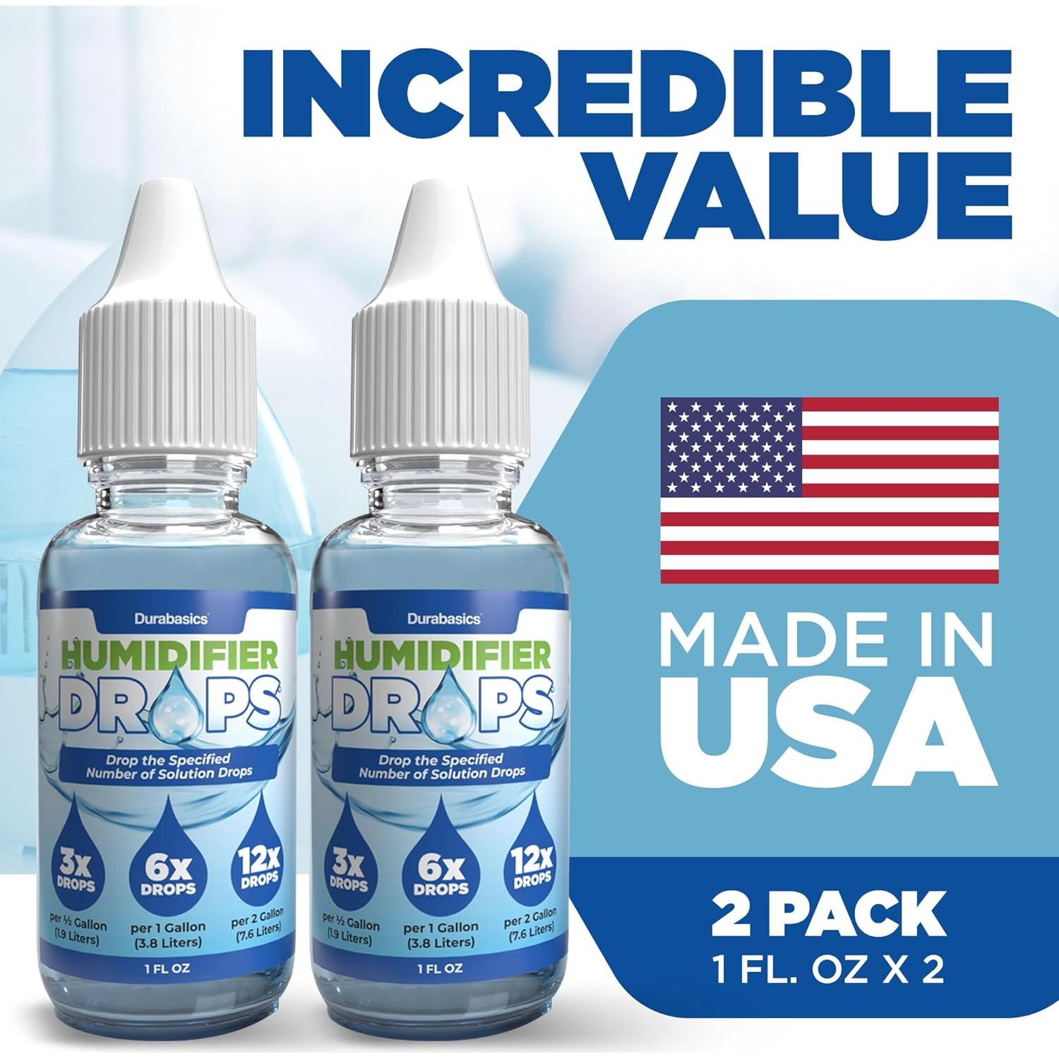 Gotas para Humidificador Durabasics - Limpieza y Desodorización