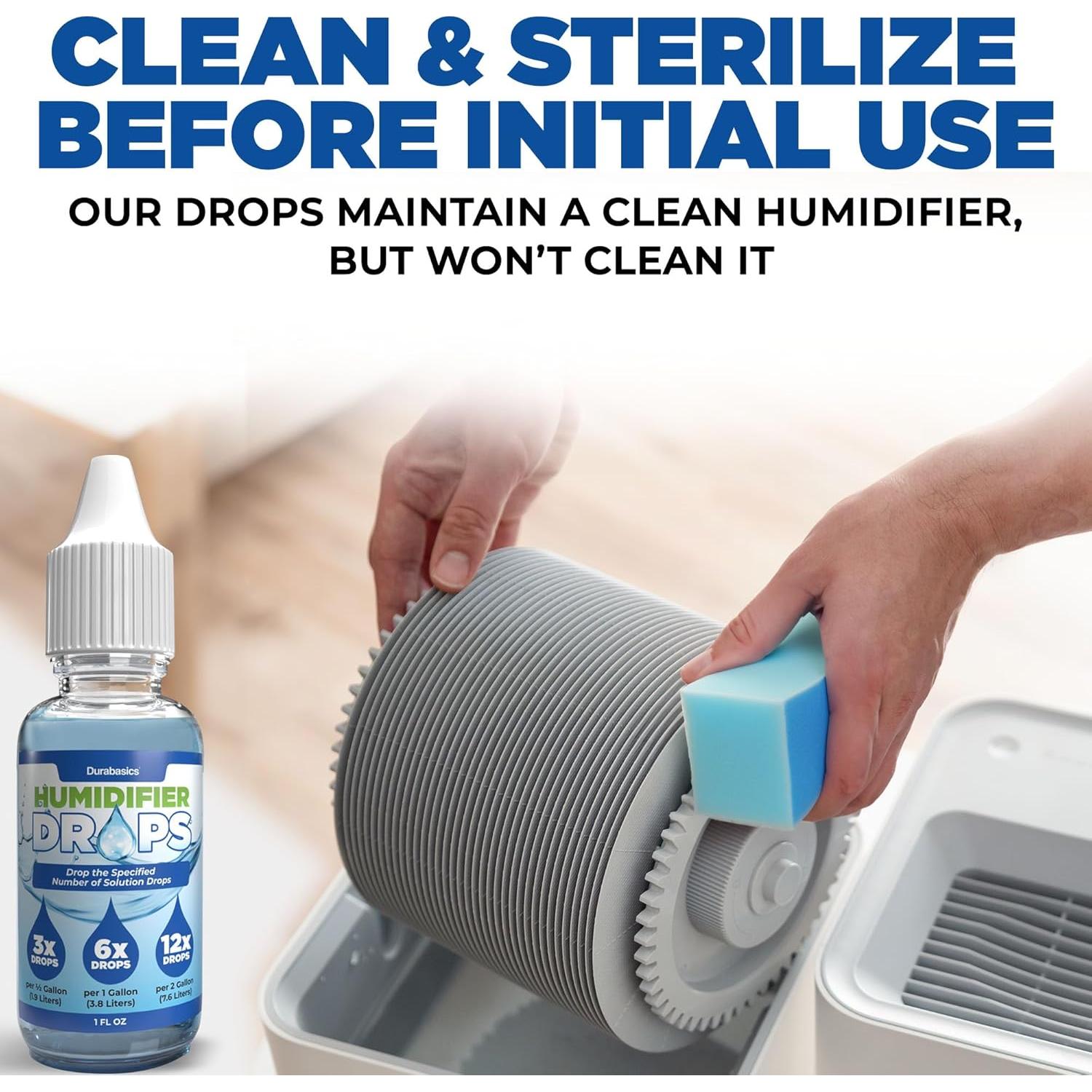 Gotas para Humidificador Durabasics - Limpieza y Desodorización