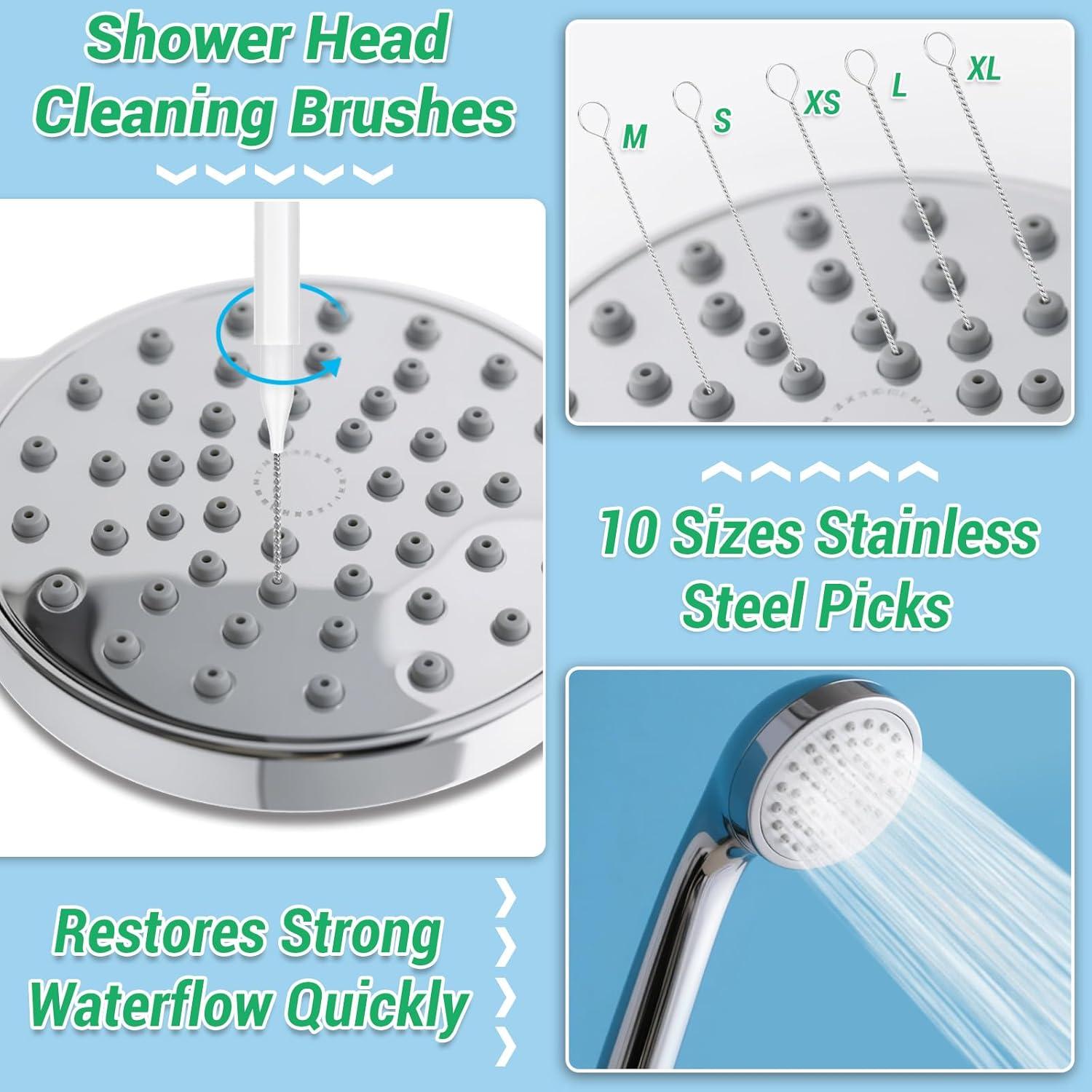 Kit de Limpieza de Cabezal de Ducha MAPVOLUT 70-en-1 con 50 Cepillos y 20 Puntas