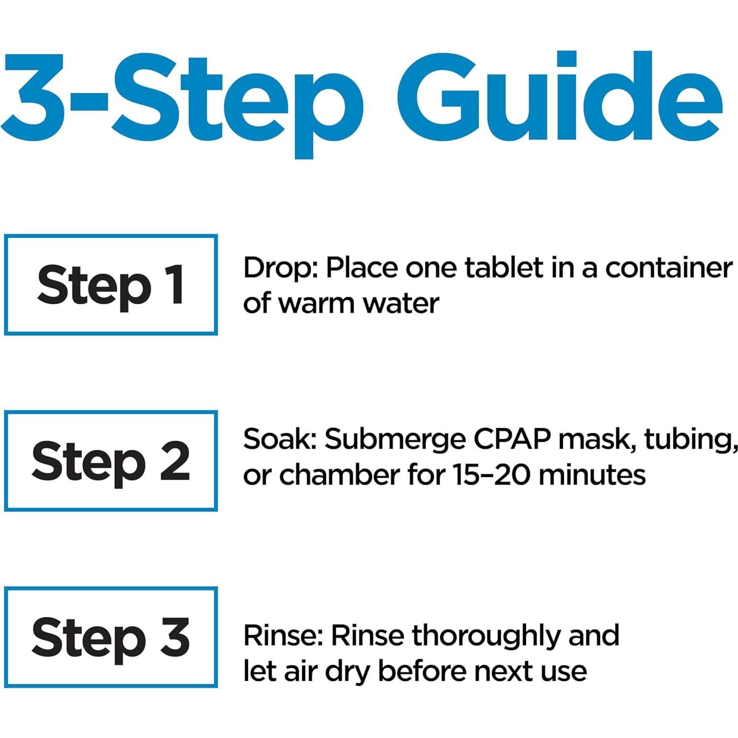 Tabletas de limpieza CPAP Resplabs - 30 unidades - Higiene fácil